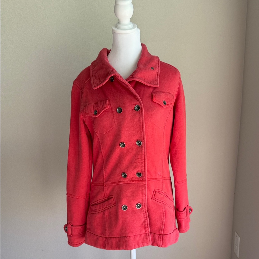 Hurley women’s red sweatshirt jacket
